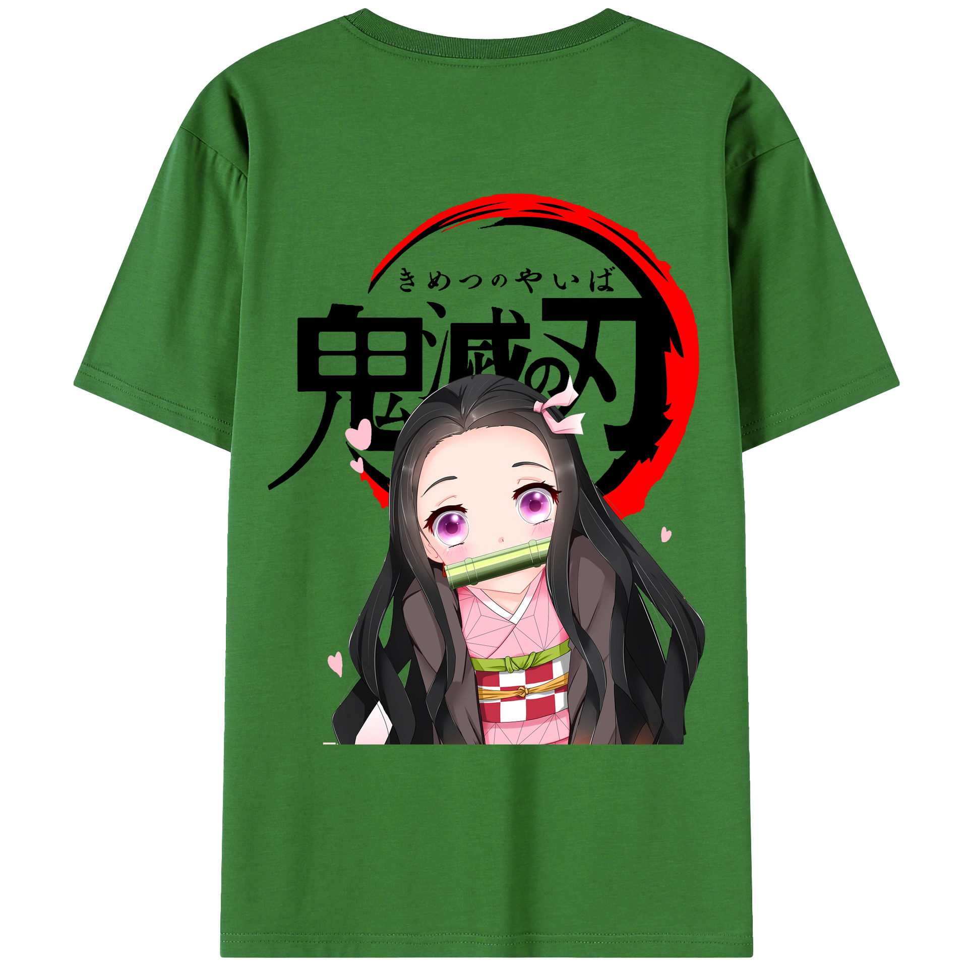 （画像用） 鬼滅の刃（きめつのやいば）竈門 禰󠄀豆子／かまど ねずこ Kamado Nezuko レディース半袖Tシャツ(バックプリント)